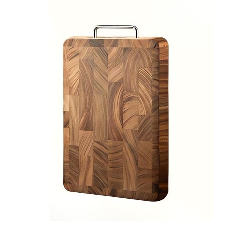 Bamboo Cutting Board with Metal Handle