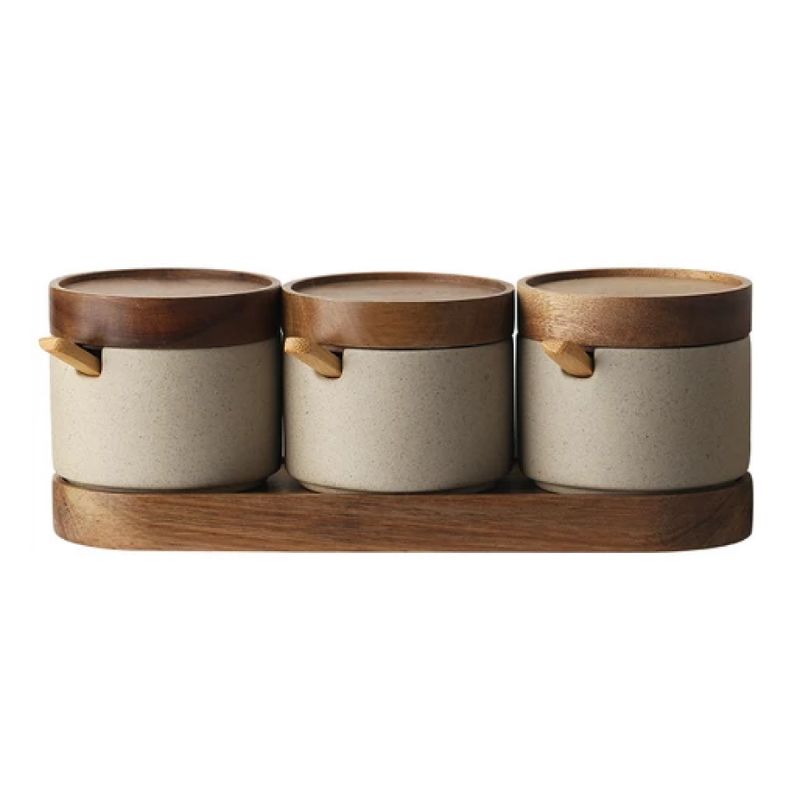 Ceramic Jar with Bamboo Lid