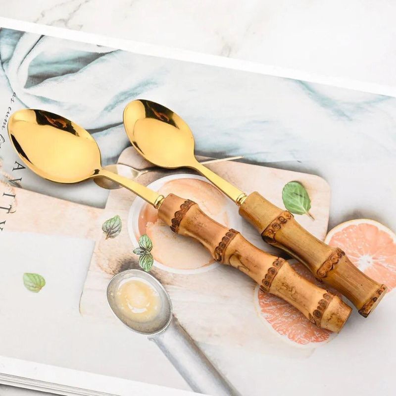 Rustic Bamboo Cutlery Set