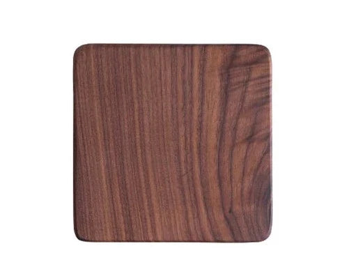 Walnut wood chest with decoration