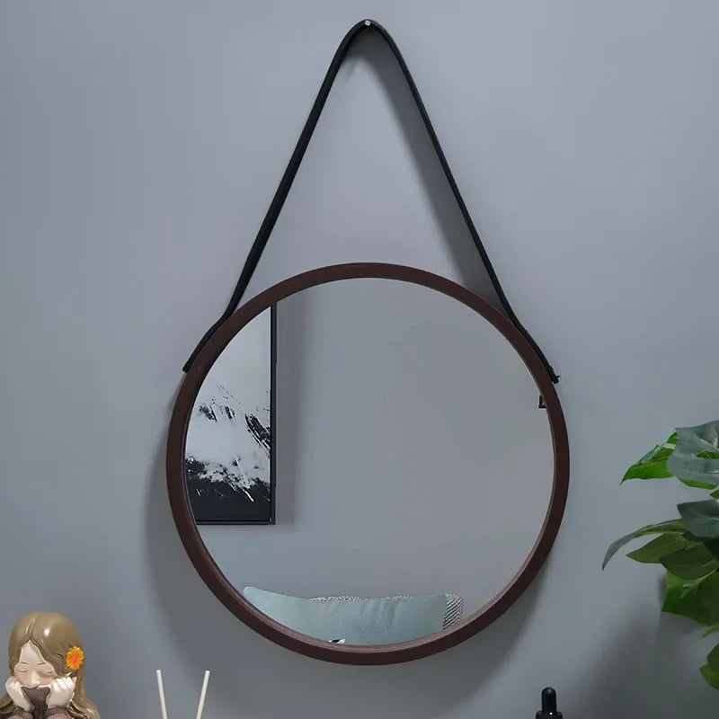 Sovrik Large Freestanding Wooden Wall Mounted Makeup Mirror - Elegant Dressing and Makeup Mirror