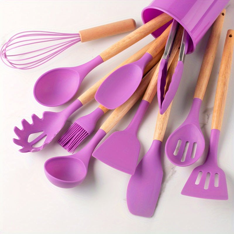 Sovrik Silicone and Wood Kitchen Utensil Set