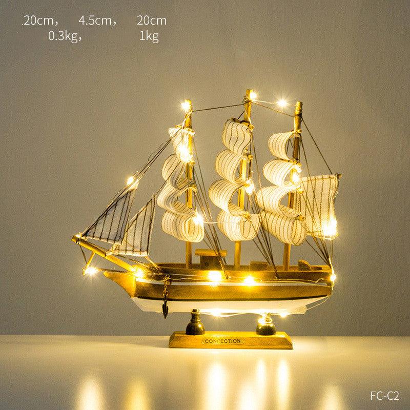 Sovrik Sailboat Home Decor with Built-in Lights