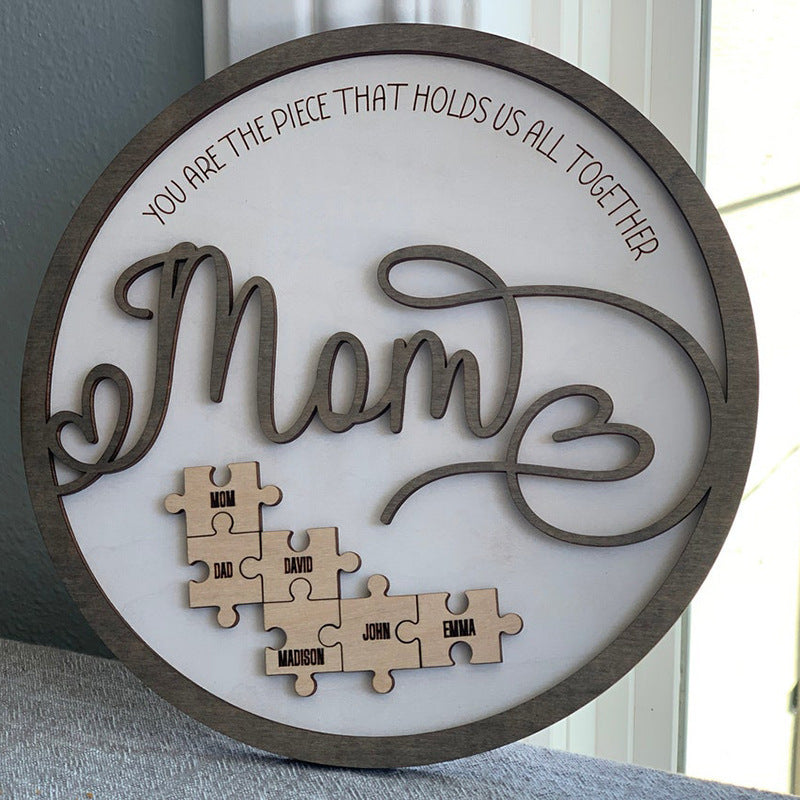 Sovrik Wooden Puzzle Decorations for Mother's Day