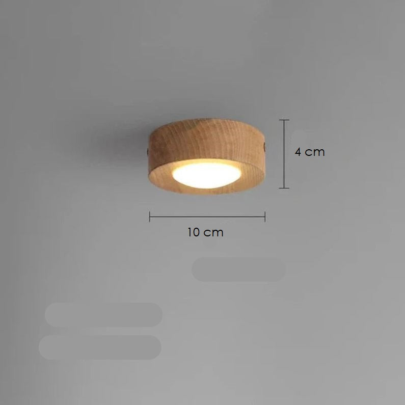 Sovrik - Ceiling lamp made of walnut wood with LED spotlight 