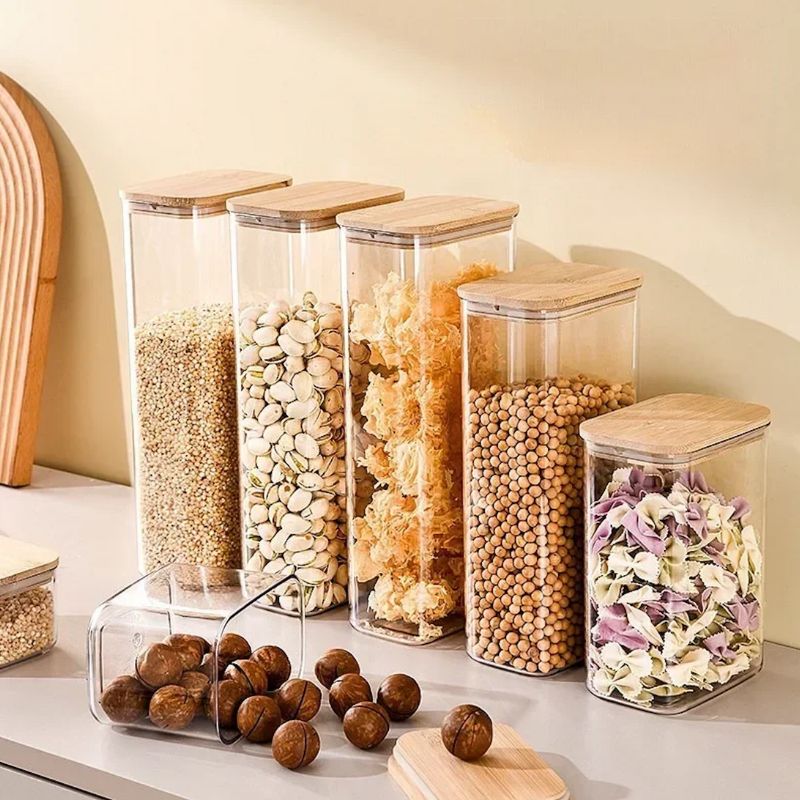 Glass Containers with Bamboo Lids
