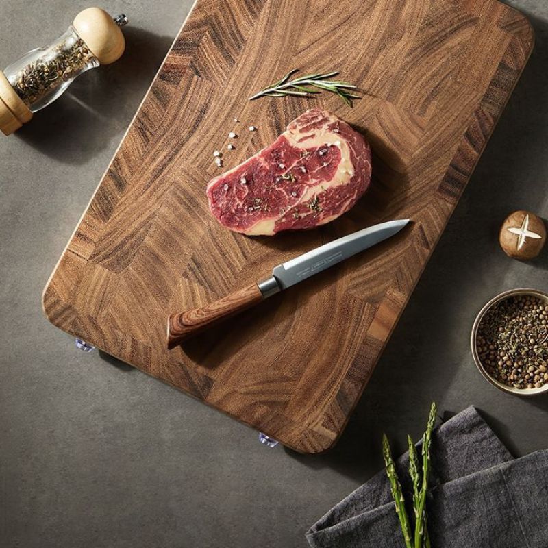 Bamboo Cutting Board with Metal Handle