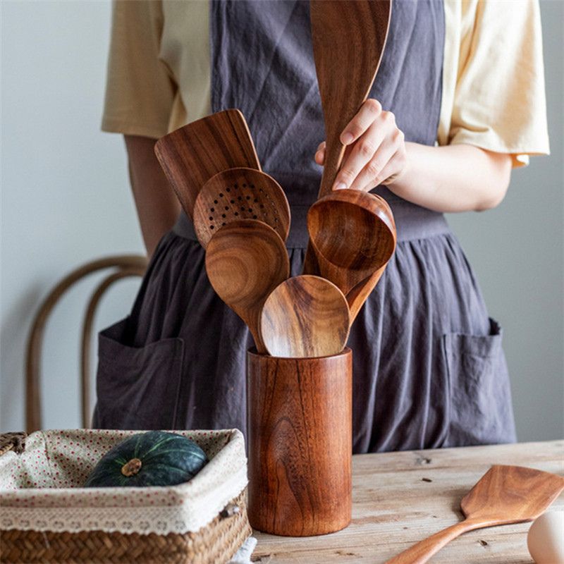 Multi-purpose Bamboo Cutlery Holder