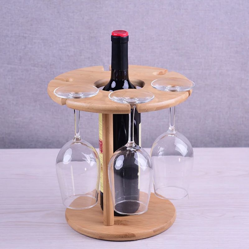 Bamboo Wine Glass Holder