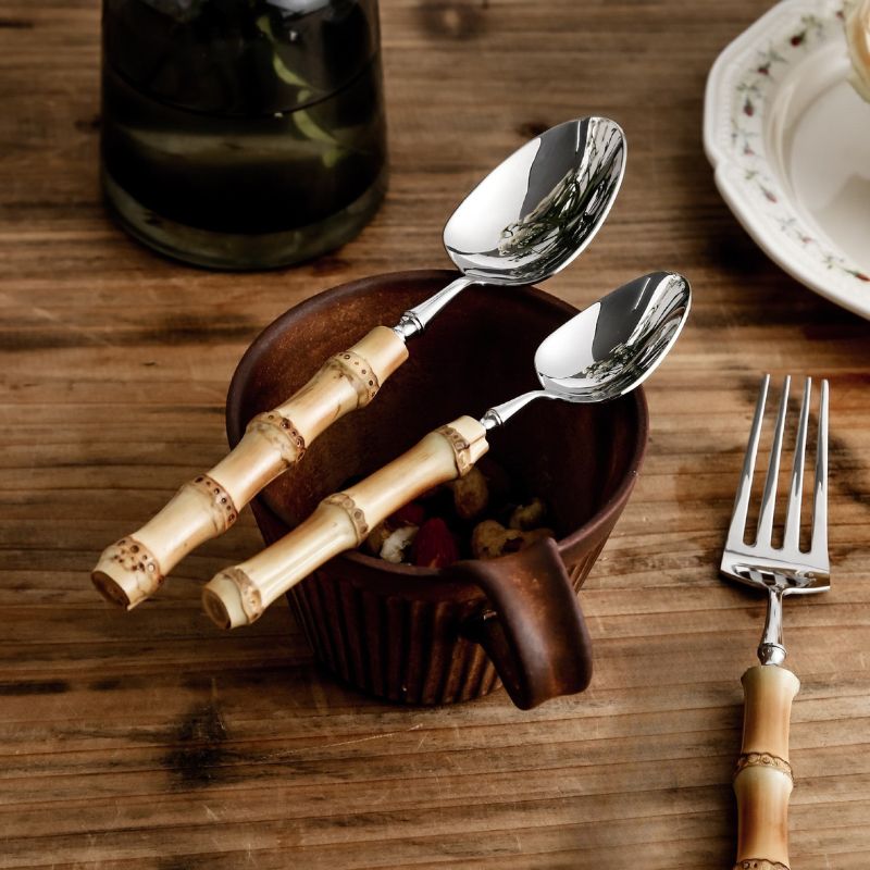 Rustic Bamboo Cutlery Set