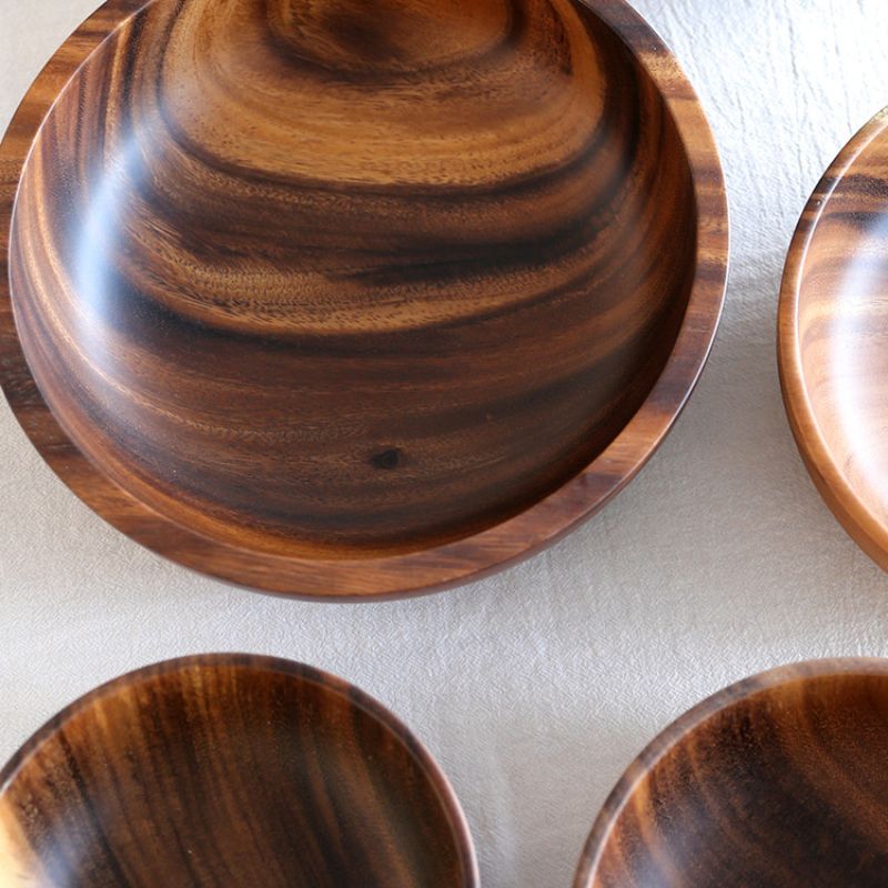Rustic Bamboo Bowl Set