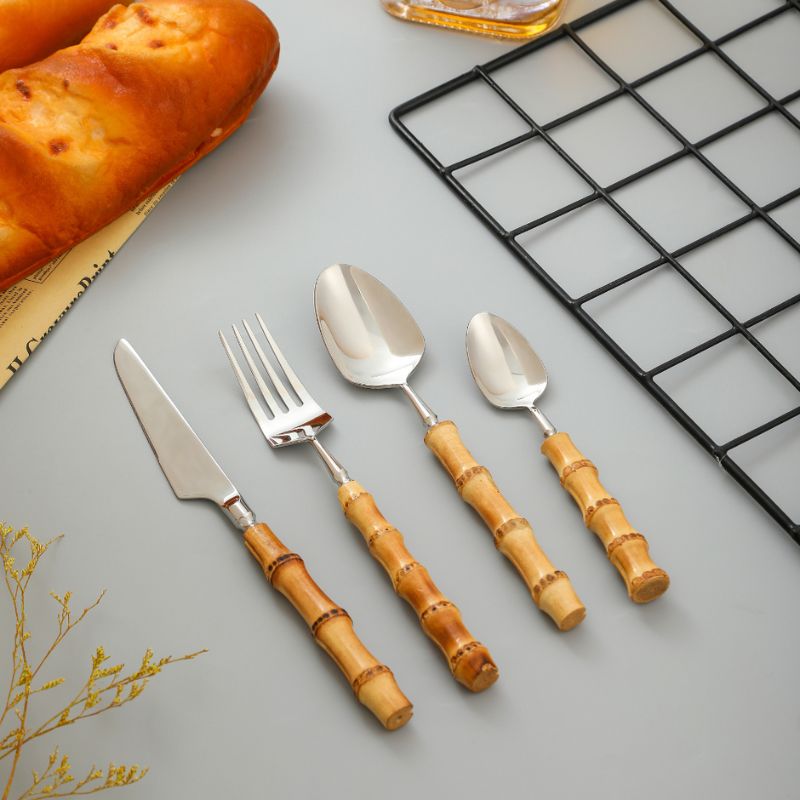Rustic Bamboo Cutlery Set