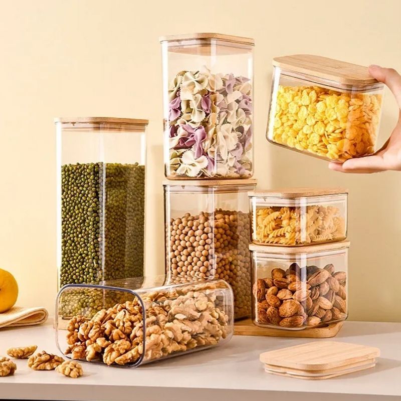 Glass Containers with Bamboo Lids