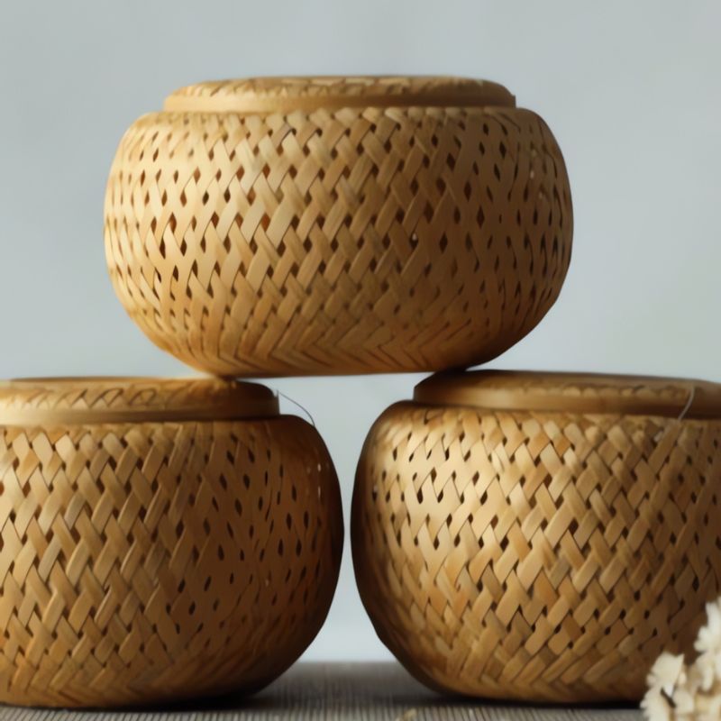Woven Bamboo Food Container