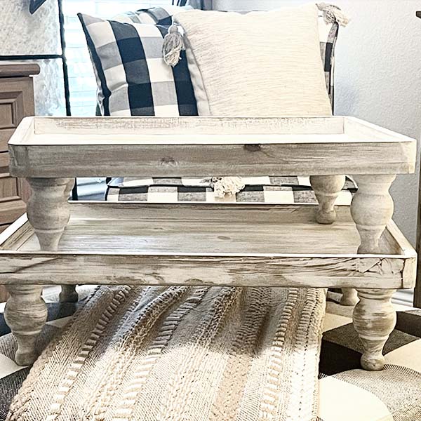 Sovrik Height Stand with Wooden Legs, Set of 2