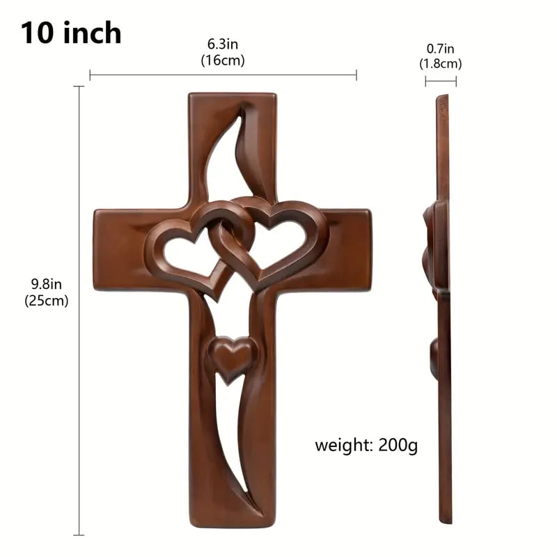 Sovrik Intertwined Heart Wooden Cross