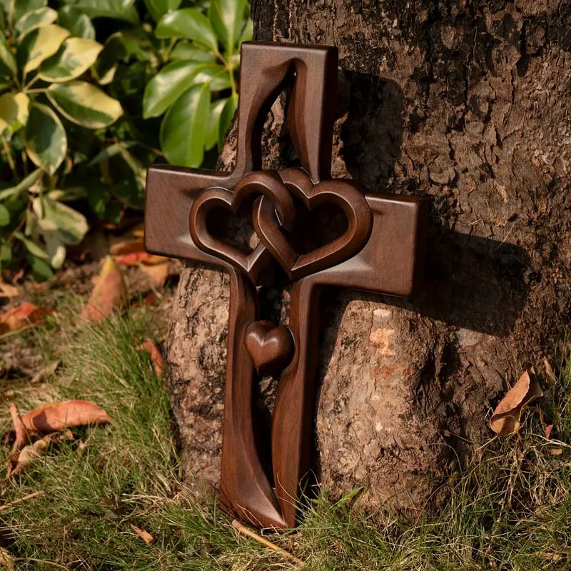 Sovrik Intertwined Heart Wooden Cross