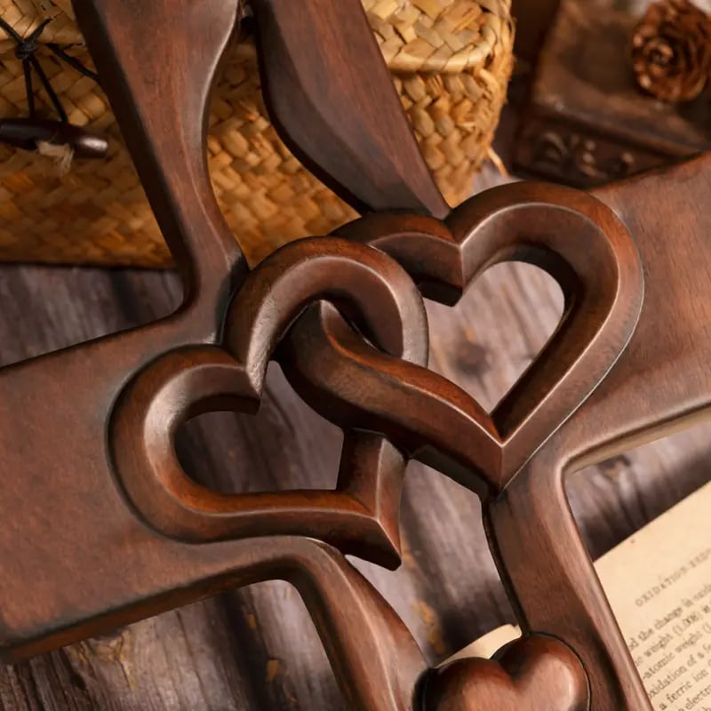 Sovrik Intertwined Heart Wooden Cross