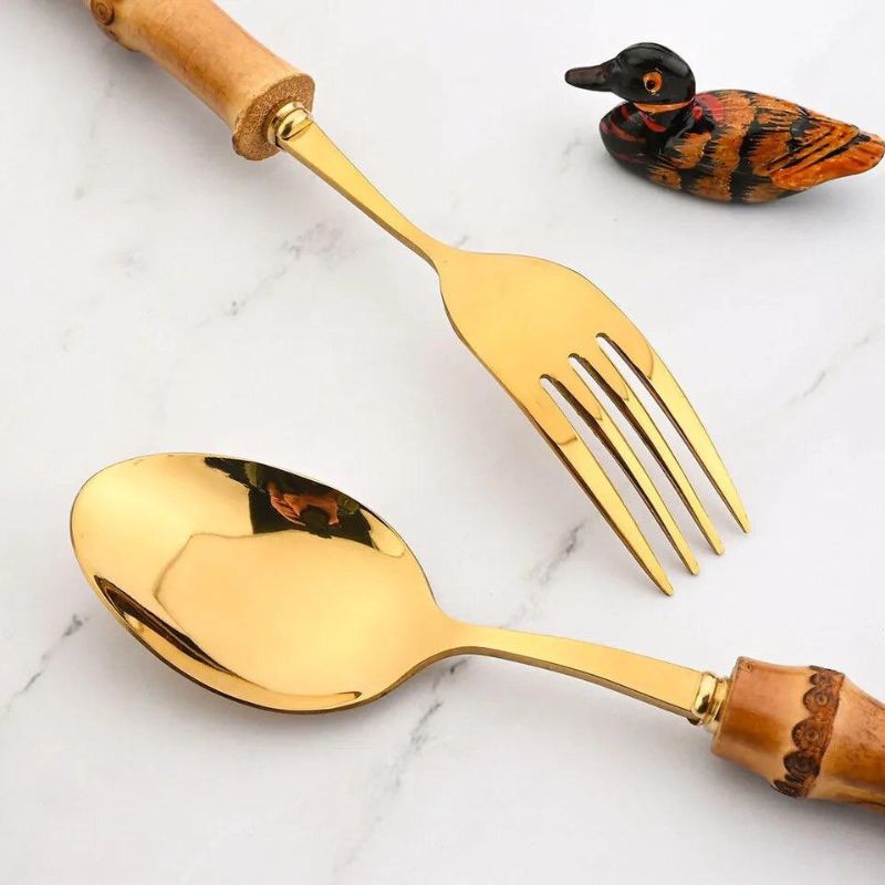 Rustic Bamboo Cutlery Set