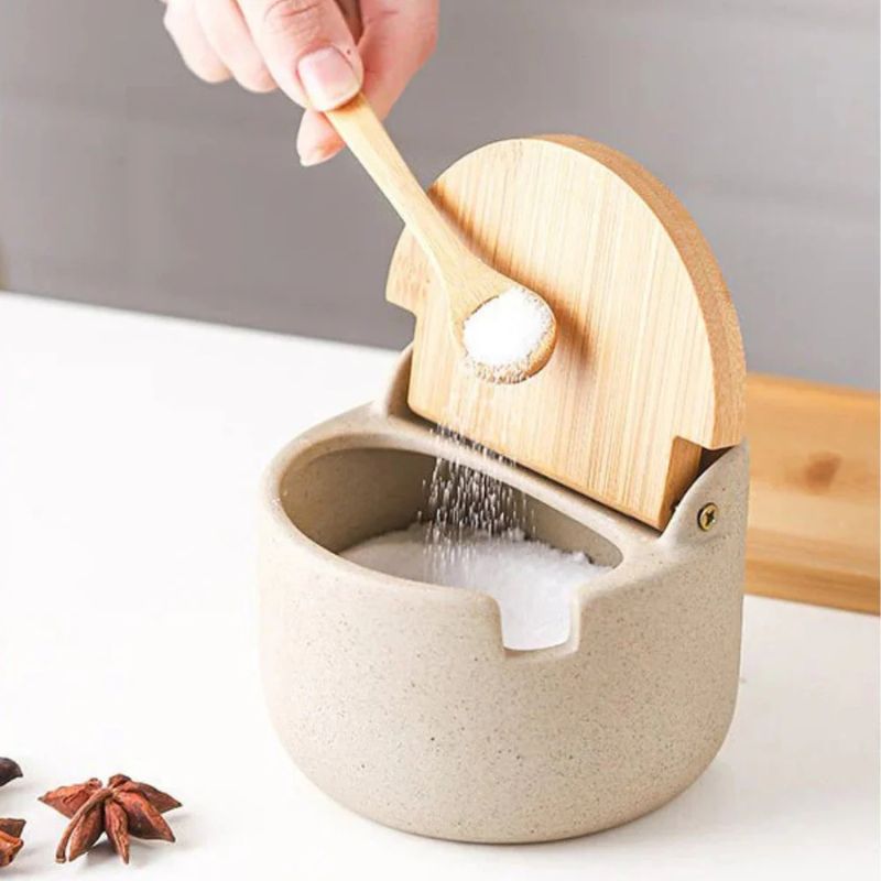 Ceramic Bamboo Spice Jars