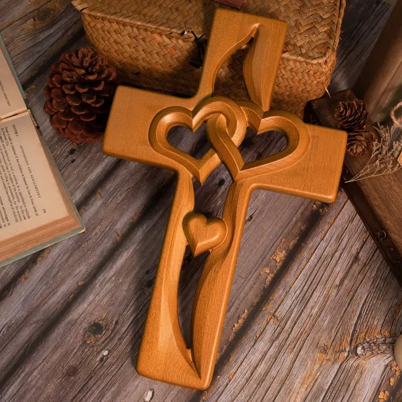 Sovrik Intertwined Heart Wooden Cross
