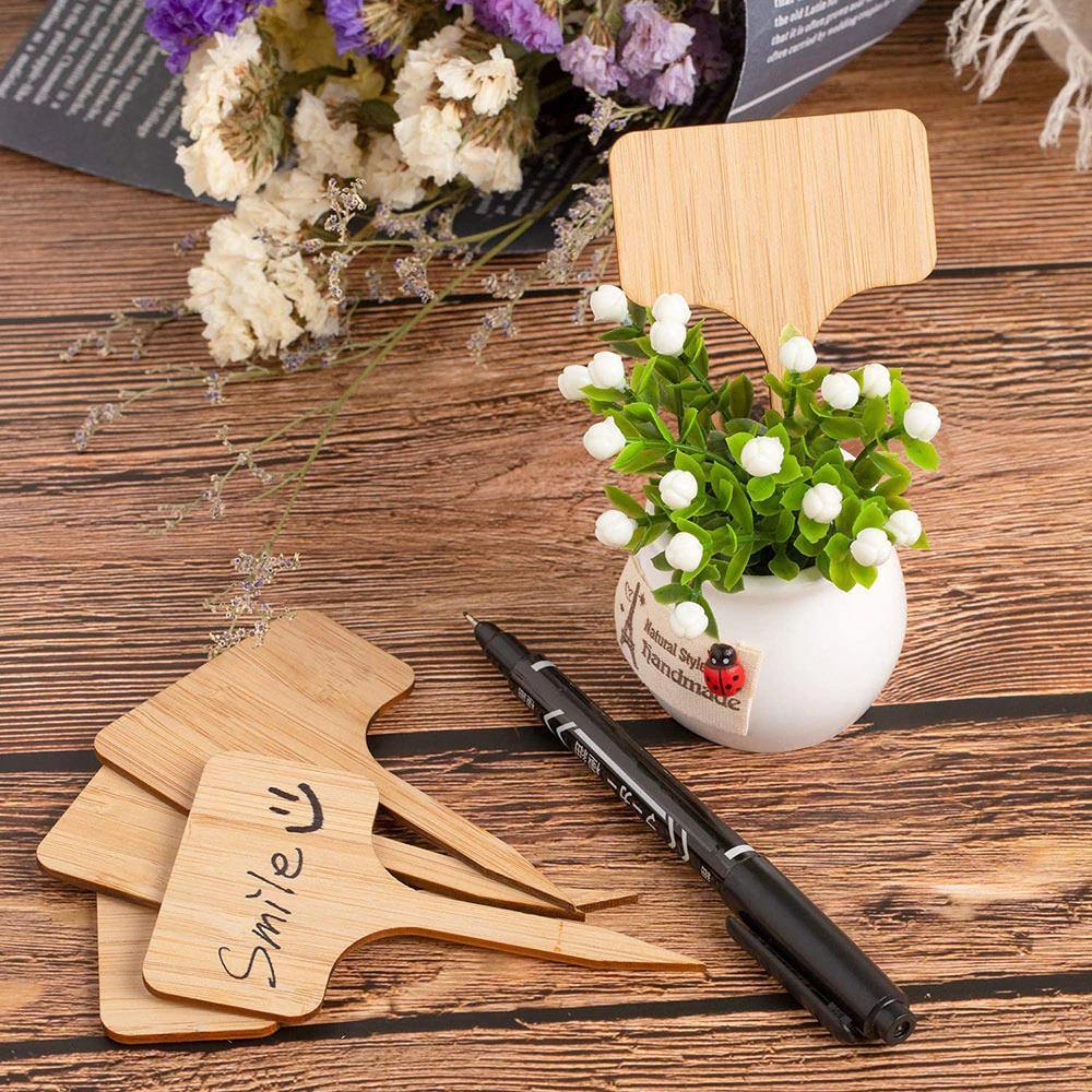 Sovrik Wooden Plates | Eco-friendly | Perfect for garden and balcony | Plant labels