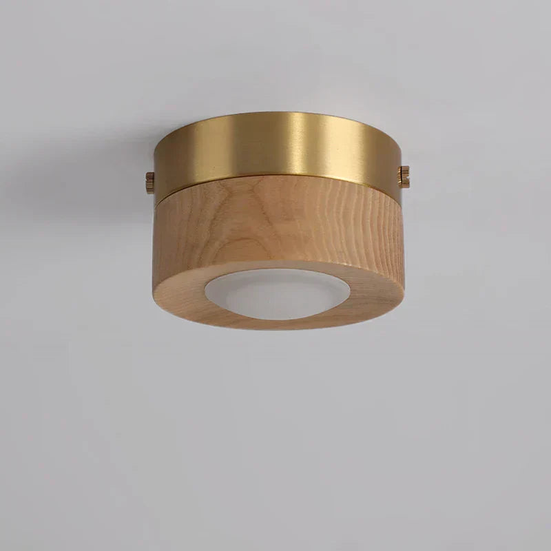 Sovrik - Ceiling lamp made of walnut wood with LED spotlight 