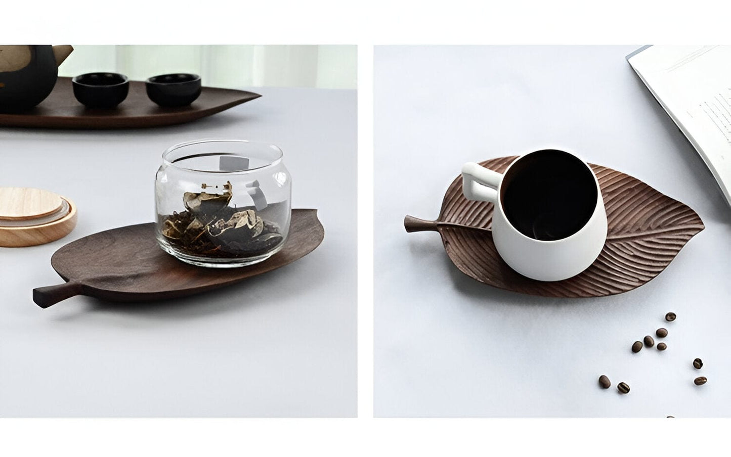 Sovrik Wooden Decoration Leaf Tray