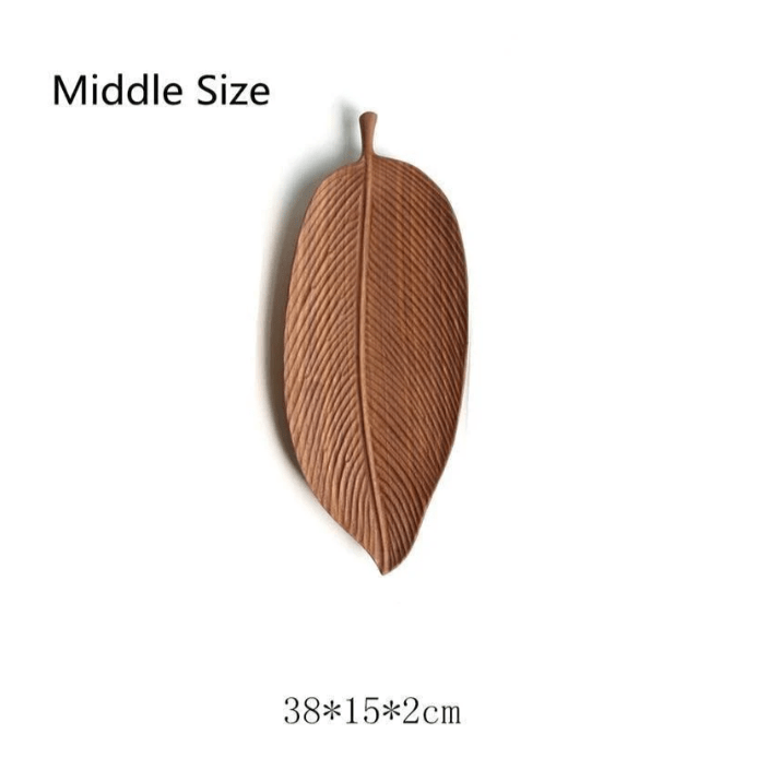 Sovrik Wooden Decoration Leaf Tray