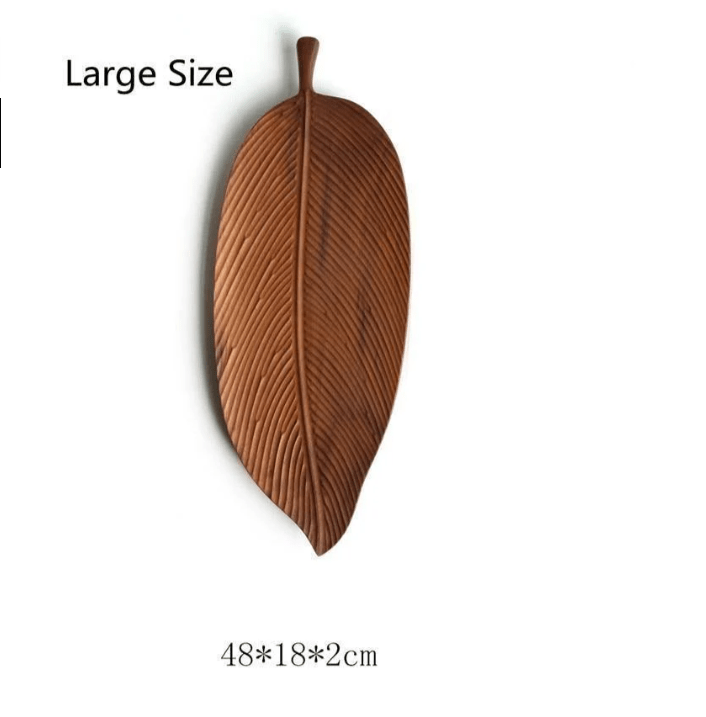 Sovrik Wooden Decoration Leaf Tray