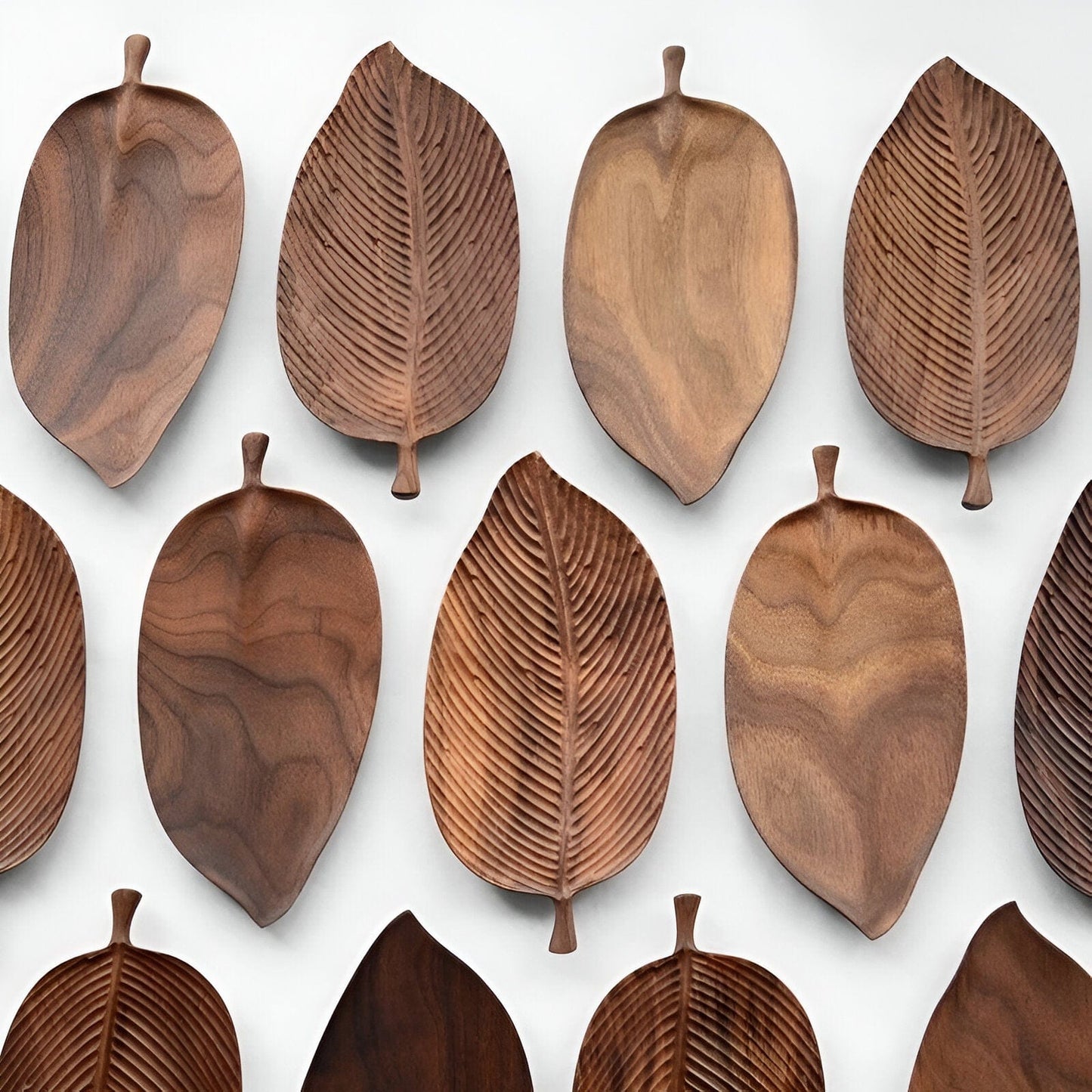 Sovrik Wooden Decoration Leaf Tray