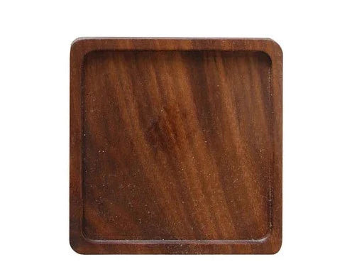 Walnut wood chest with decoration