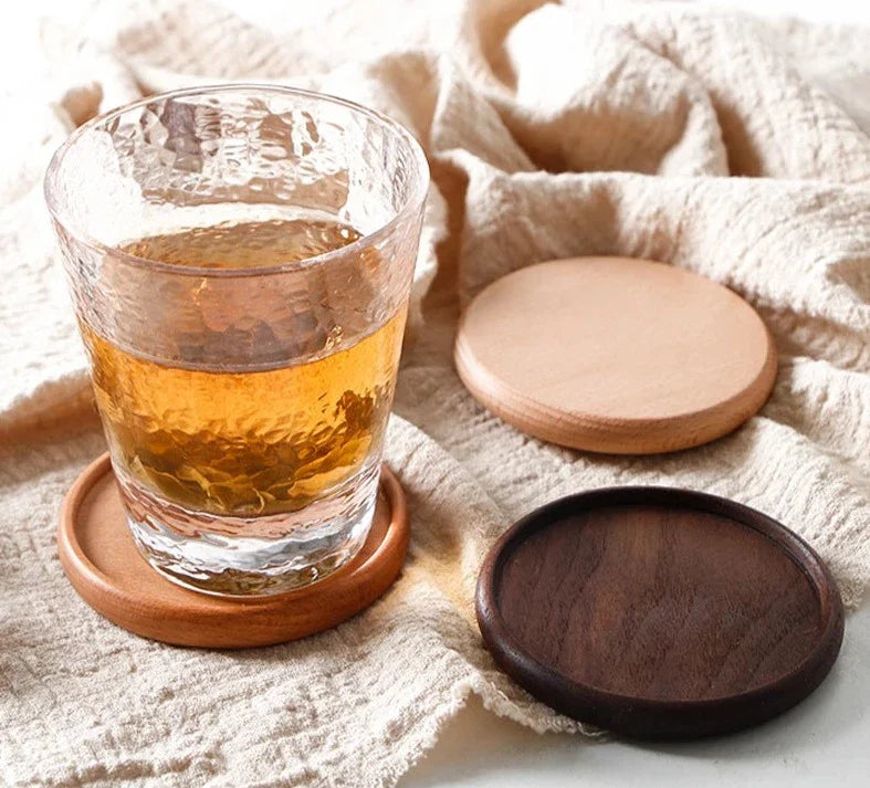 Walnut wood chest with decoration
