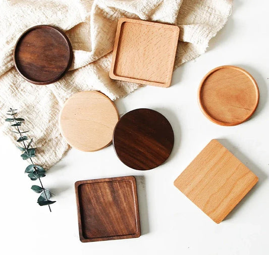 Walnut wood chest with decoration