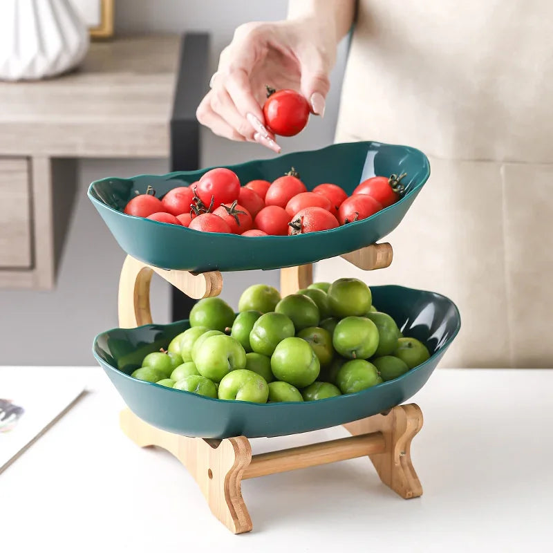 Sovrik Layered Wooden Fruit Bowl