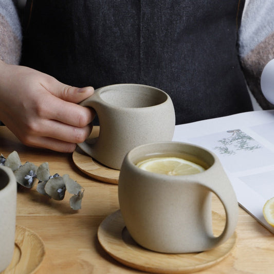 Japanese style soup bowl with wooden bowl