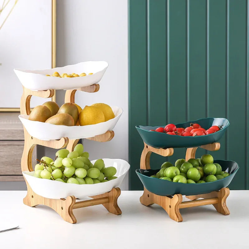 Sovrik Layered Wooden Fruit Bowl