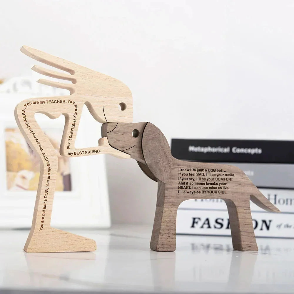 Sovrik Dog Figurine with Striped Scarf - Festive Holiday Figurine