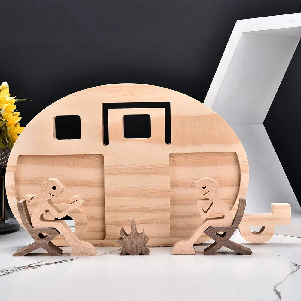 Sovrik Dog Figurine with Striped Scarf - Festive Holiday Figurine