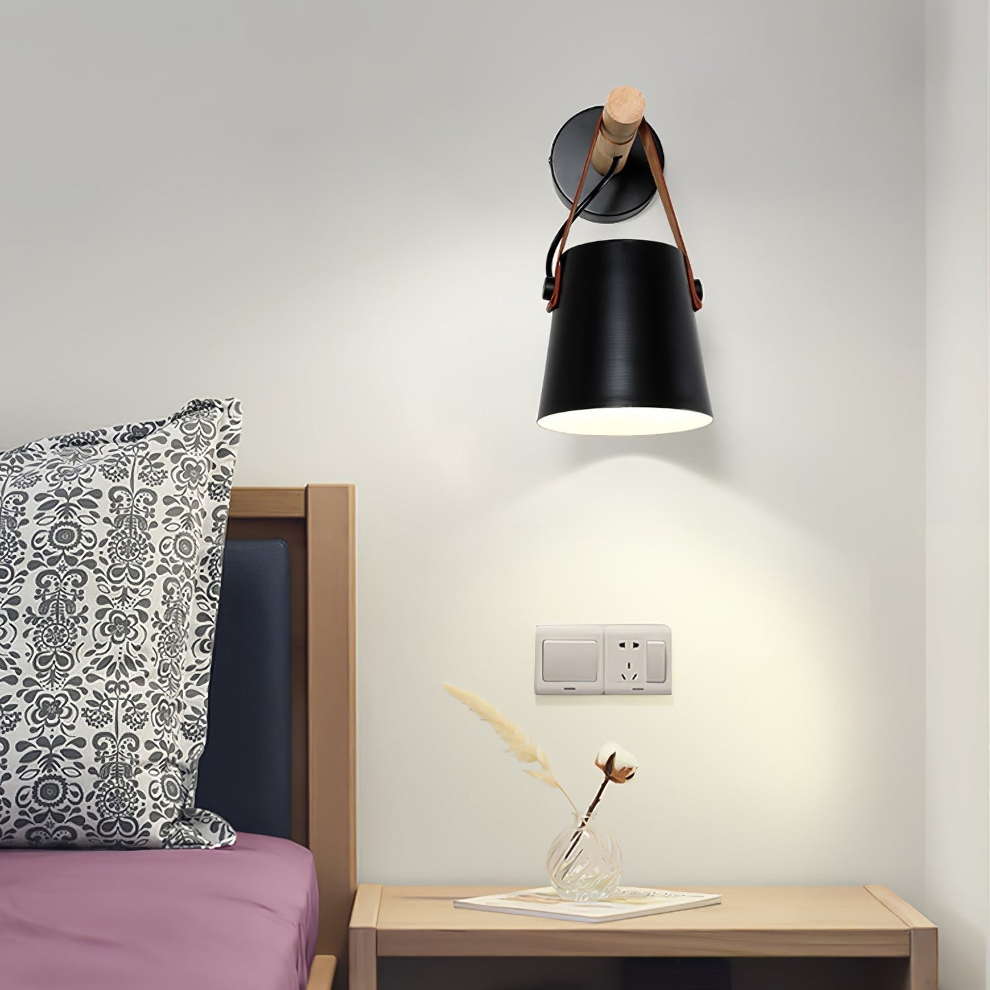 Sovrik Conical Wooden Wall Lamp | Modern Design | Eco-Friendly | Home Decor