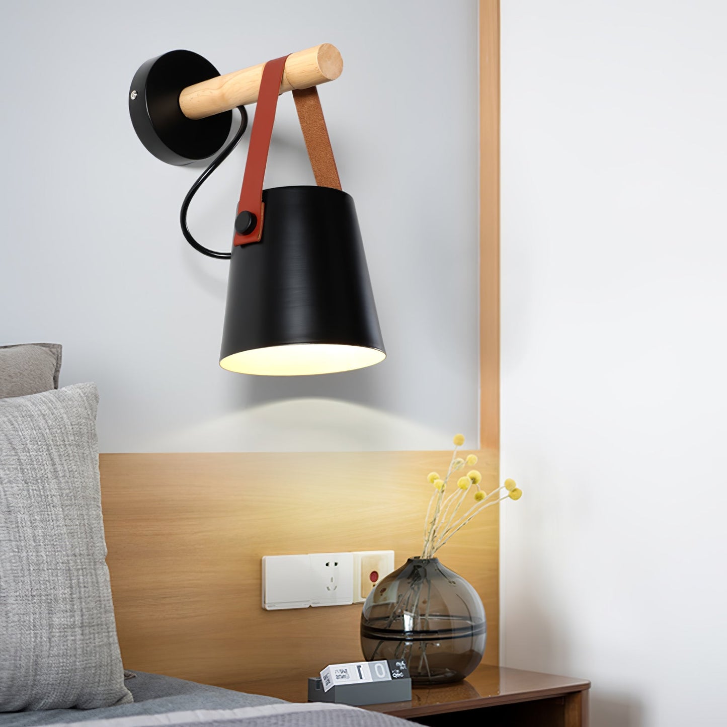 Sovrik Conical Wooden Wall Lamp | Modern Design | Eco-Friendly | Home Decor