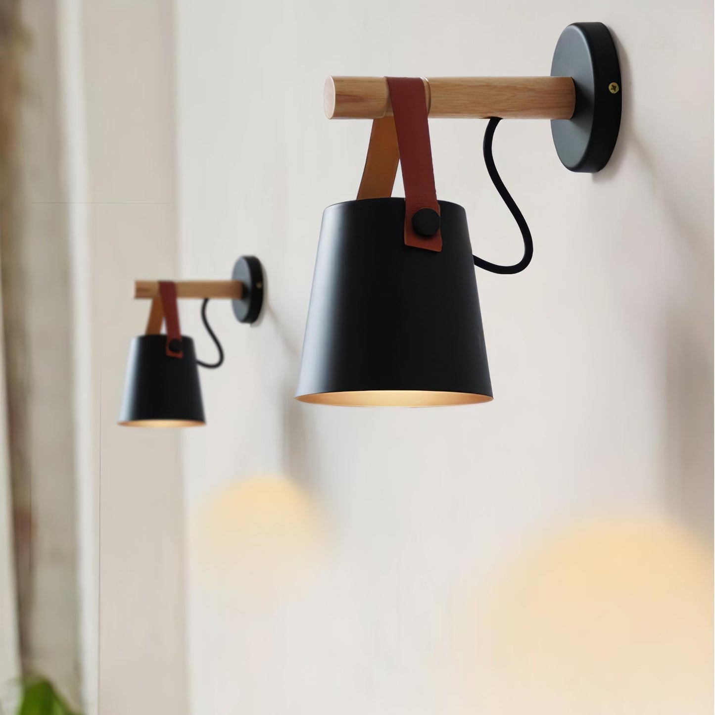 Sovrik Conical Wooden Wall Lamp | Modern Design | Eco-Friendly | Home Decor
