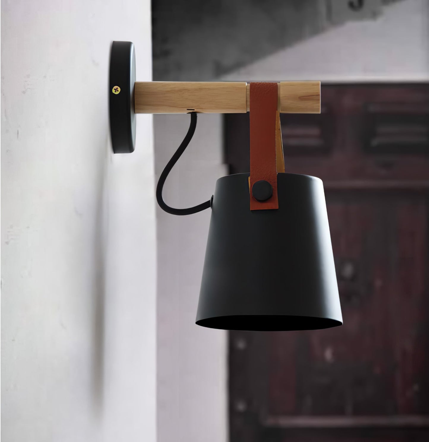 Sovrik Conical Wooden Wall Lamp | Modern Design | Eco-Friendly | Home Decor