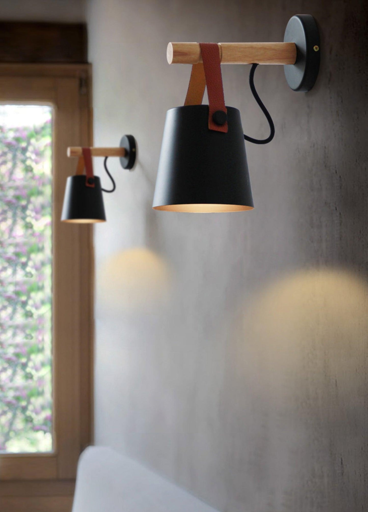 Sovrik Conical Wooden Wall Lamp | Modern Design | Eco-Friendly | Home Decor
