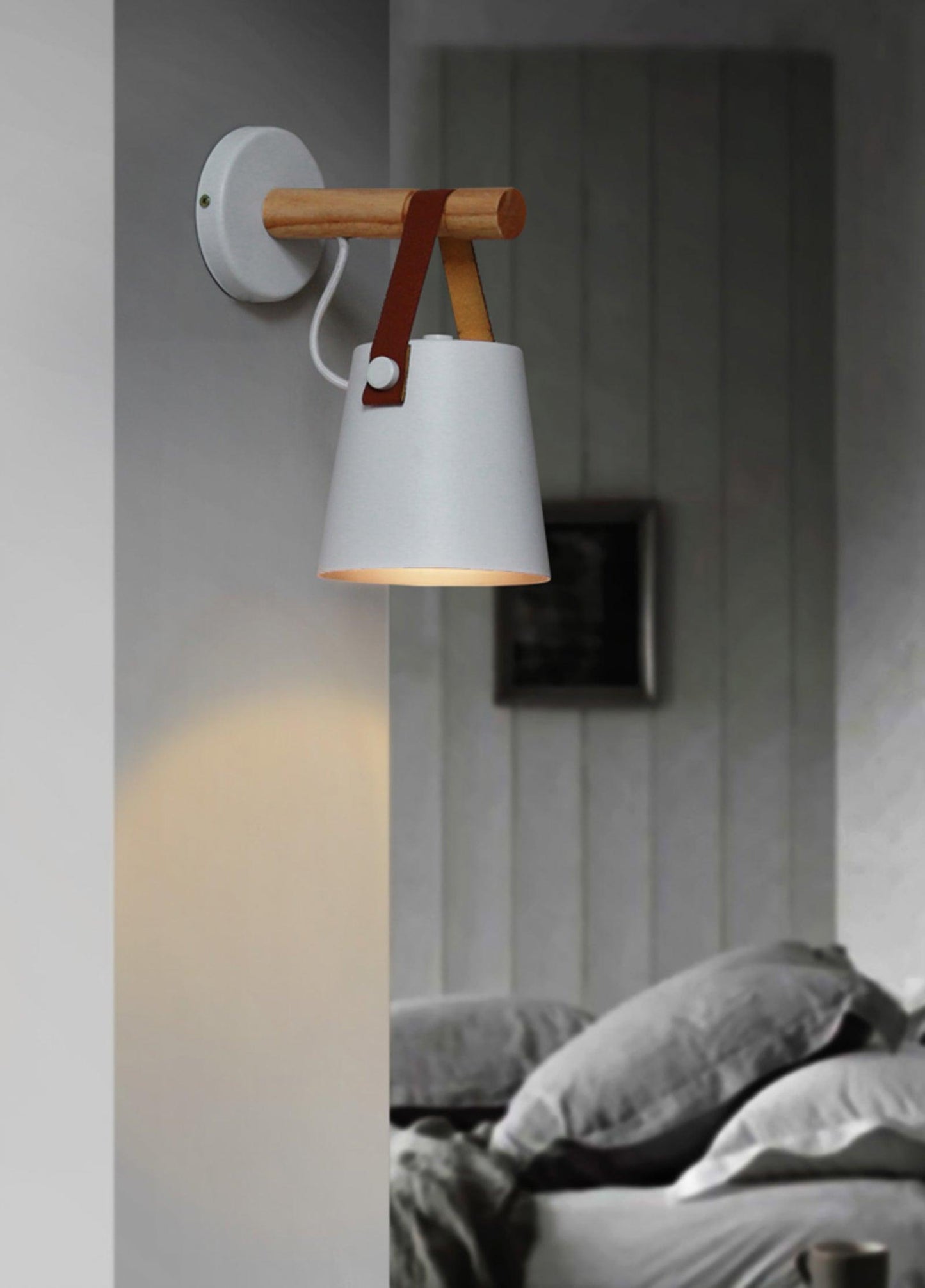 Sovrik Conical Wooden Wall Lamp | Modern Design | Eco-Friendly | Home Decor