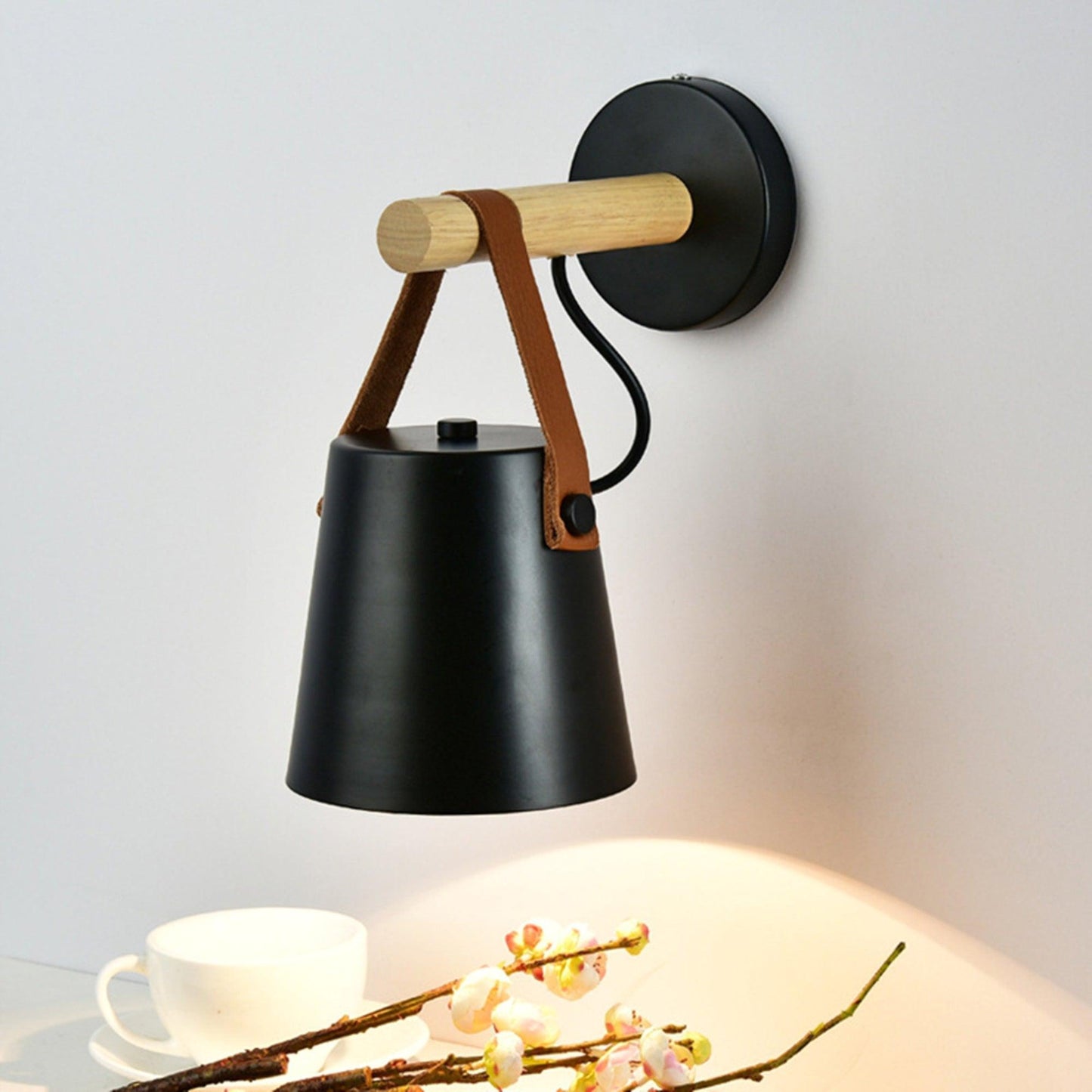 Sovrik Conical Wooden Wall Lamp | Modern Design | Eco-Friendly | Home Decor