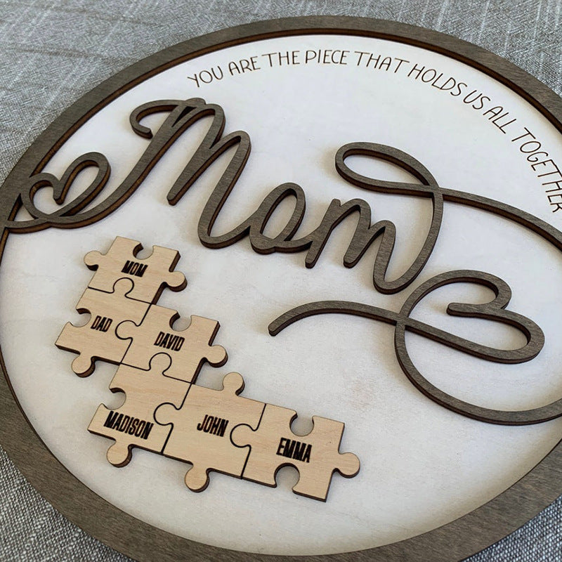 Sovrik Wooden Puzzle Decorations for Mother's Day