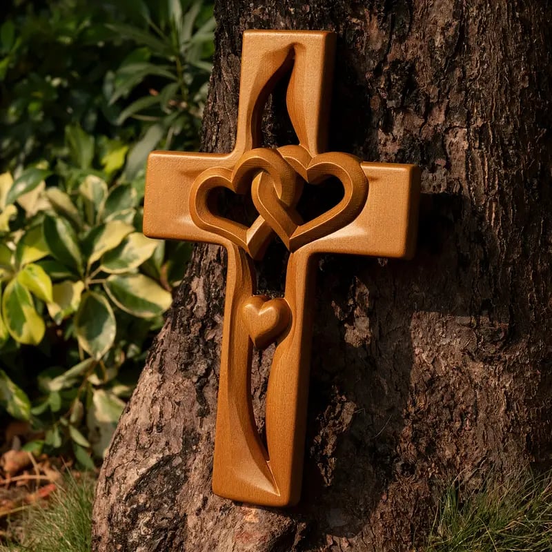 Sovrik Intertwined Heart Wooden Cross
