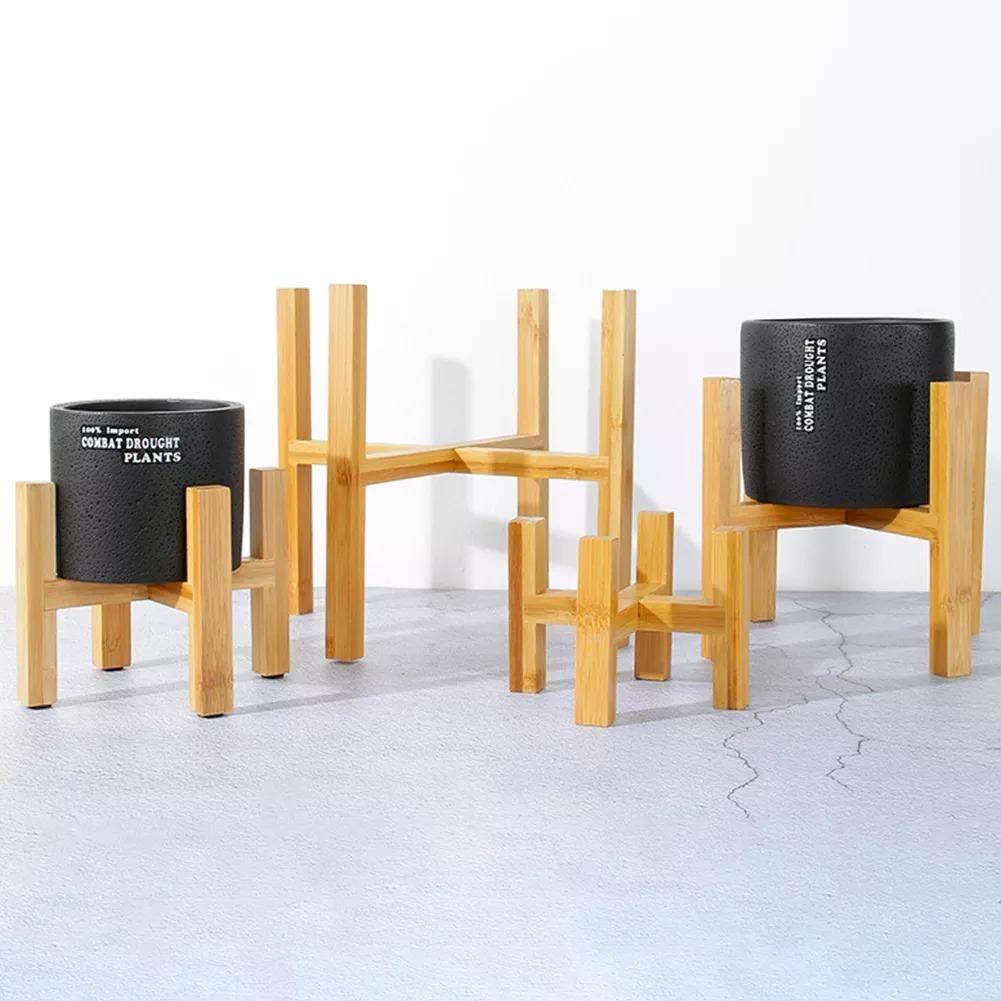 Sovrik Bamboo Plant Stand | Adjustable & Stable | Perfect for Indoor Use