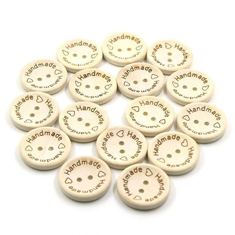 Sovrik pieces/pack wooden buttons clothing decoration wedding decoration handmade letter love DIY craft scrapbooking for sewing accessories